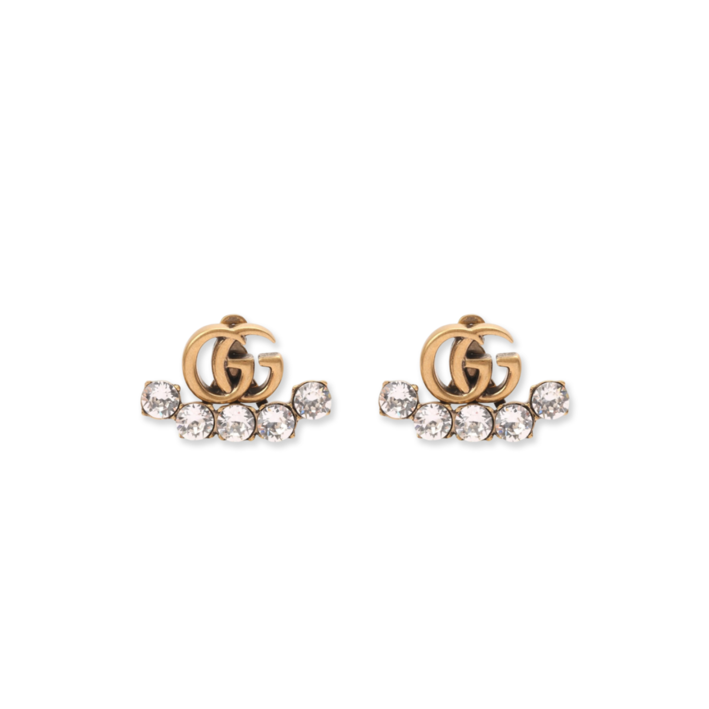 Gvc*1 crystal double g earrings